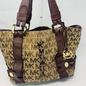 MK Michael Kors Canvas Leather Tote Bag (1 OF 2)